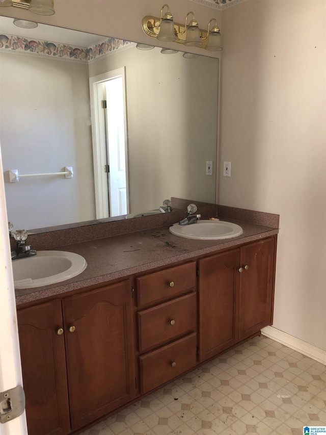 bathroom featuring vanity