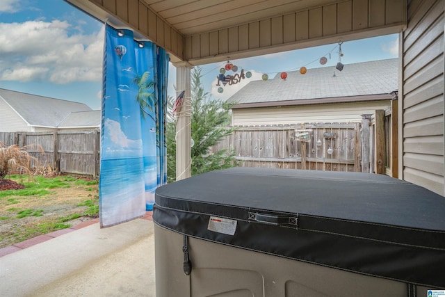 view of patio / terrace with fence