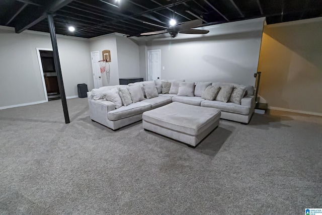 view of carpeted living room