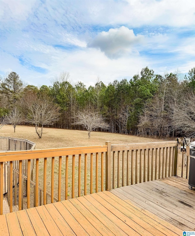 view of wooden deck