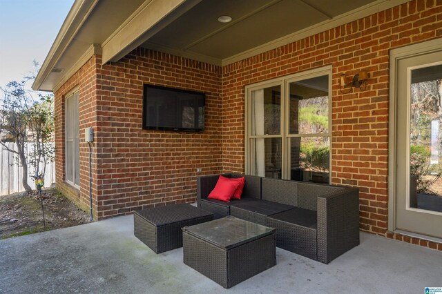 view of patio / terrace featuring outdoor lounge area