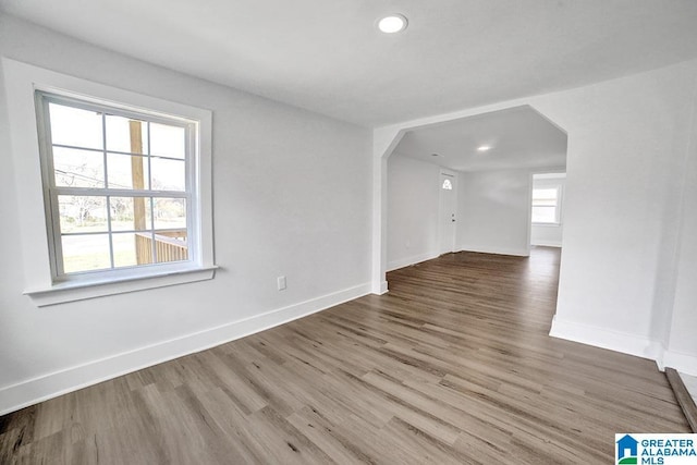 interior space featuring wood-type flooring