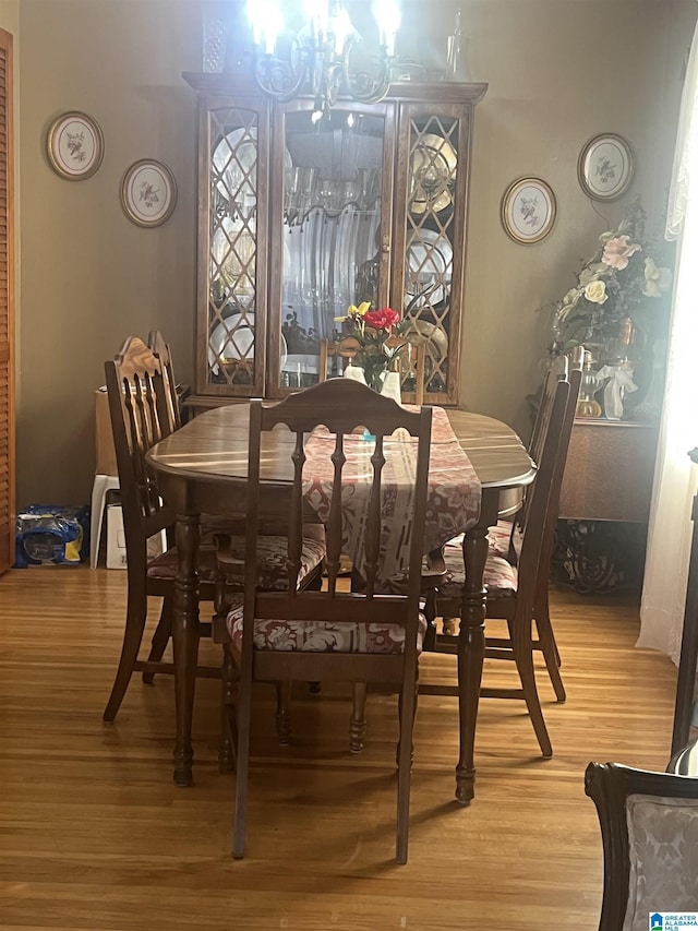 dining room featuring wood-type flooring