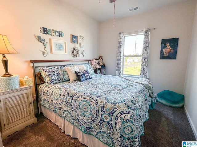 bedroom with carpet floors