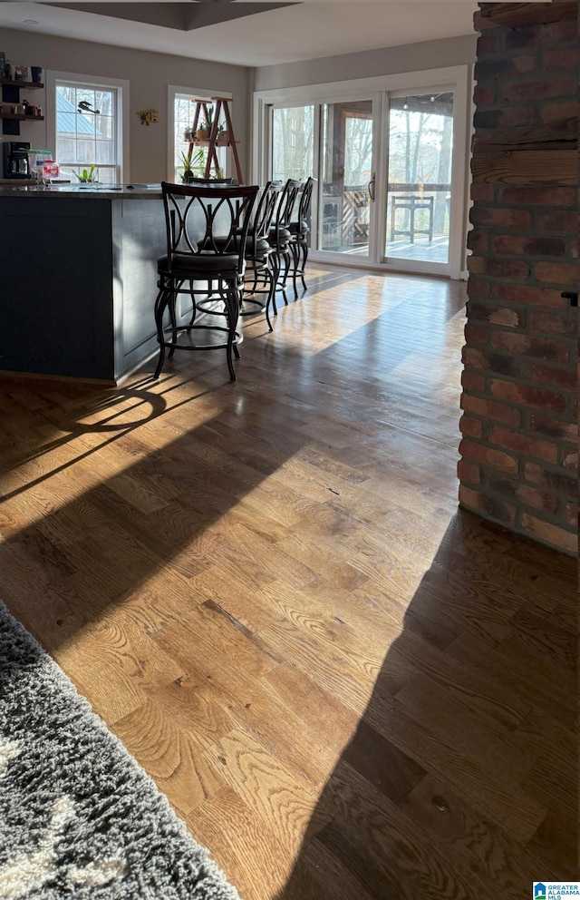 dining area featuring light hardwood / wood-style flooring