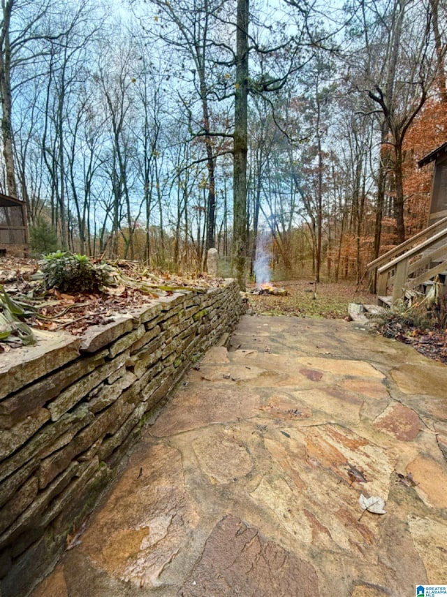 view of yard featuring a patio