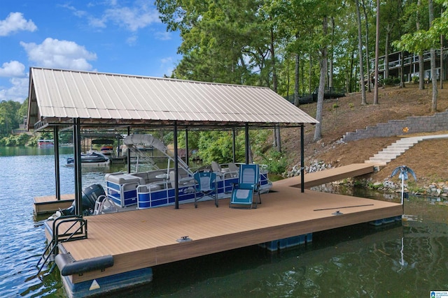 373 Pineywoods Dr, Wedowee, AL 36278 - view of dock with a water view