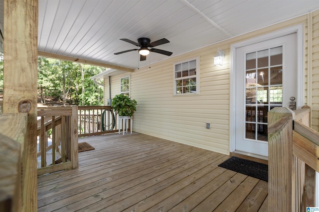 373 Pineywoods Dr, Wedowee, AL 36278 - deck with ceiling fan
