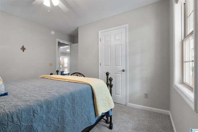 373 Pineywoods Dr, Wedowee, AL 36278 - bedroom featuring ceiling fan and carpet flooring