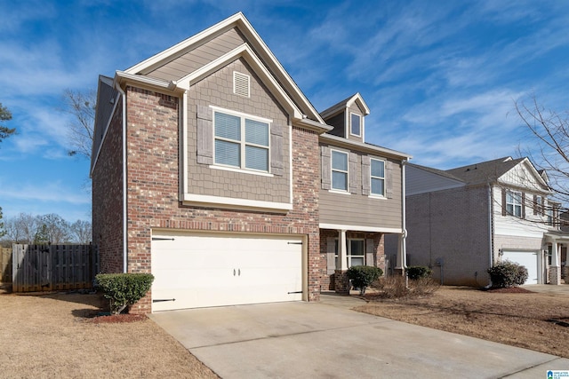 view of front of home featuring a garage