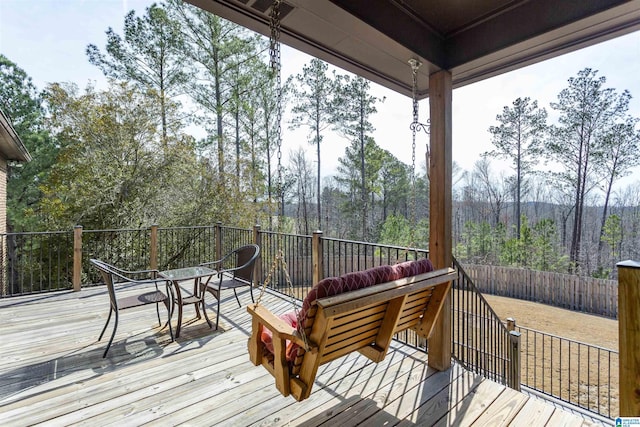 view of wooden deck