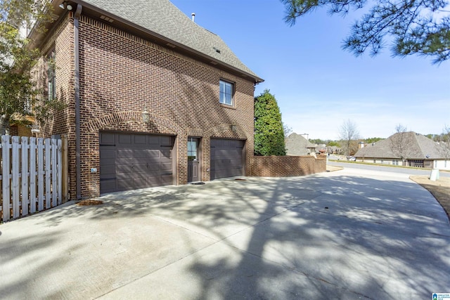 view of home's exterior featuring a garage