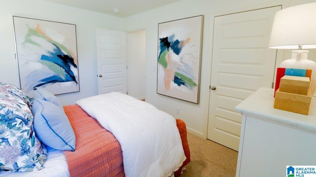 view of carpeted bedroom