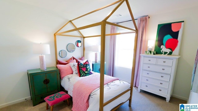 view of carpeted bedroom