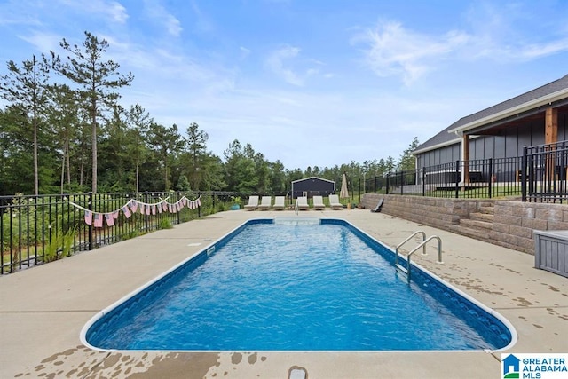 view of pool with a patio area