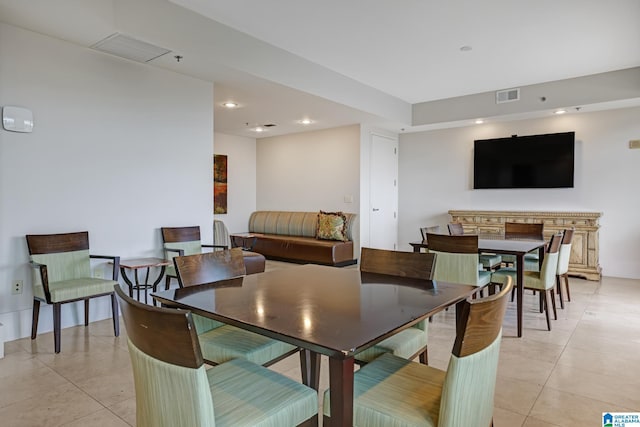 view of tiled dining area