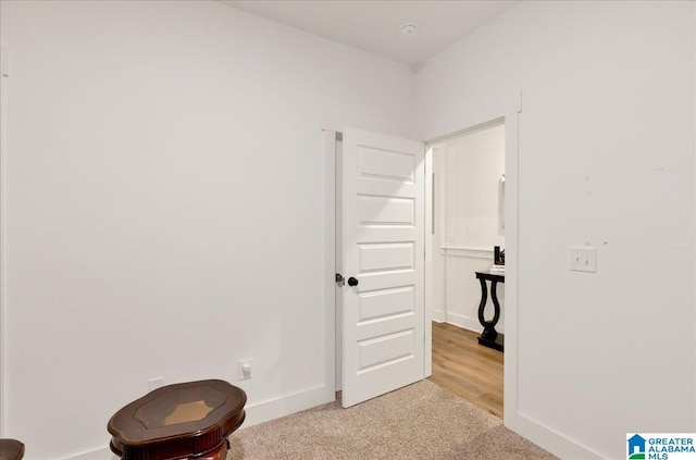 interior space with light colored carpet