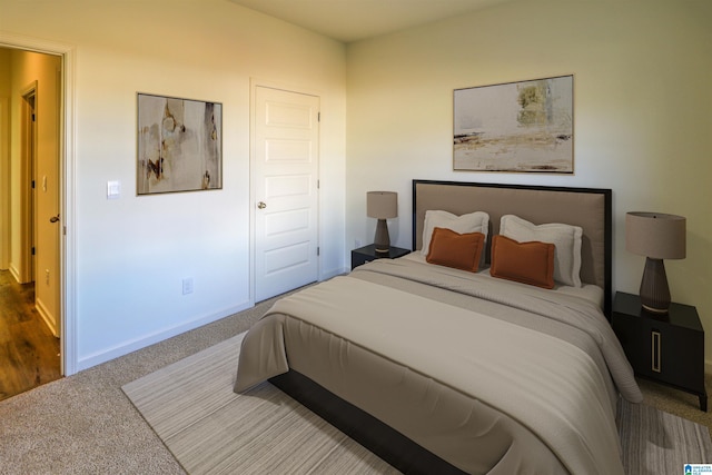 view of carpeted bedroom