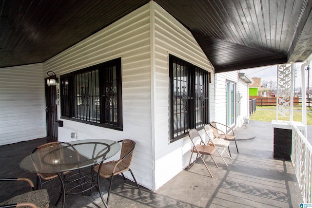 view of patio / terrace featuring covered porch