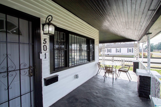 view of patio with covered porch