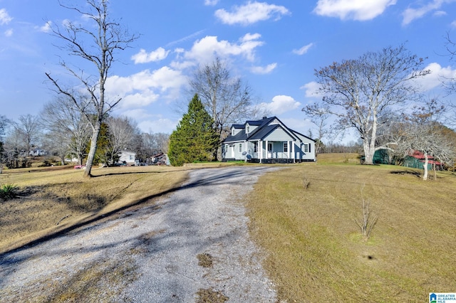 view of front of property with covered porch