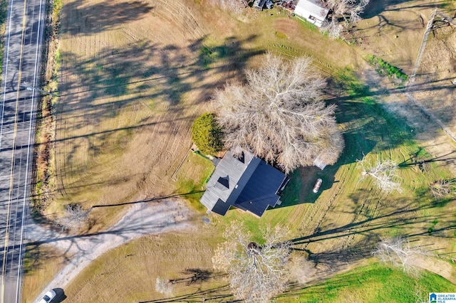 drone / aerial view with a rural view