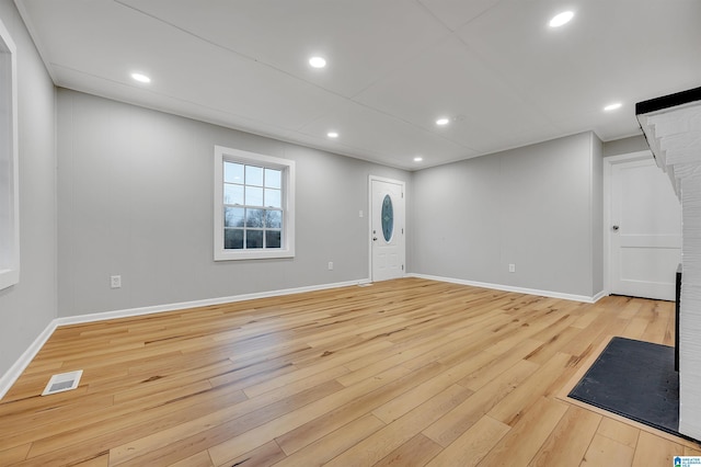 interior space with light wood-type flooring