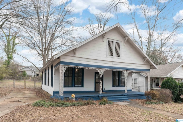 bungalow-style home featuring covered porch