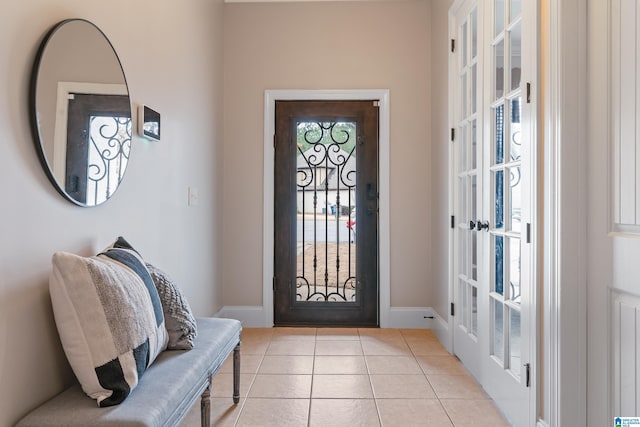 view of tiled entryway