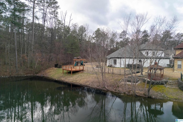 exterior space with a gazebo