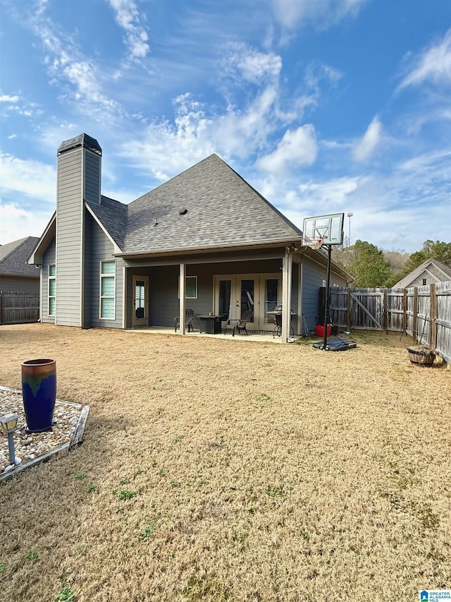 rear view of property with a patio