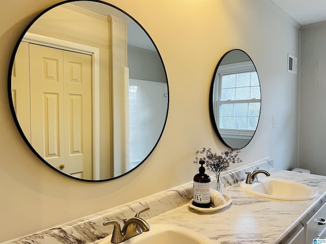 bathroom with vanity