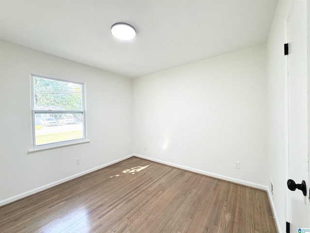 empty room featuring wood-type flooring