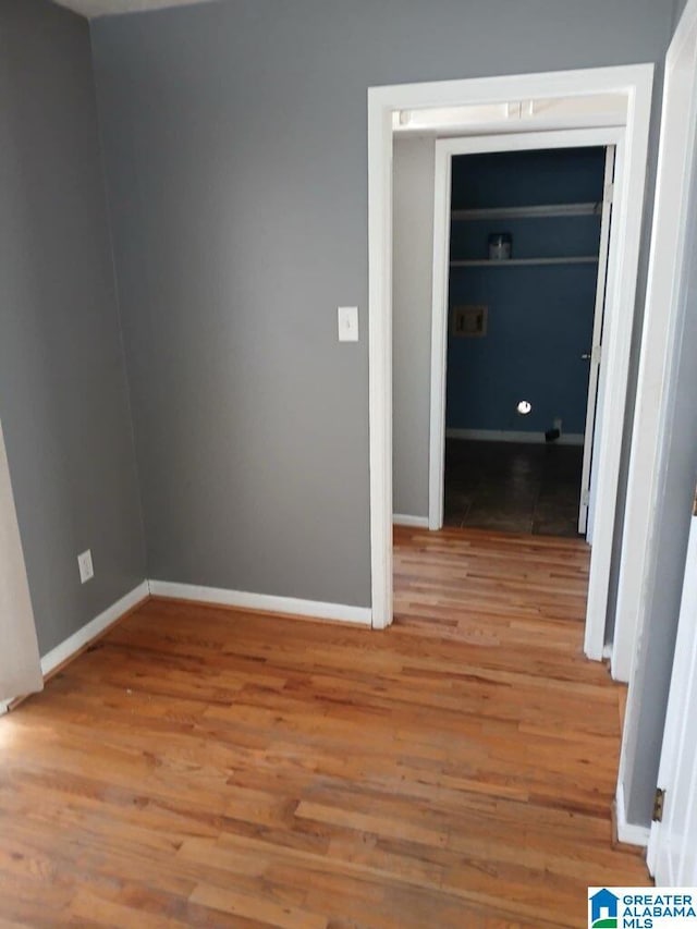 corridor featuring light wood-type flooring