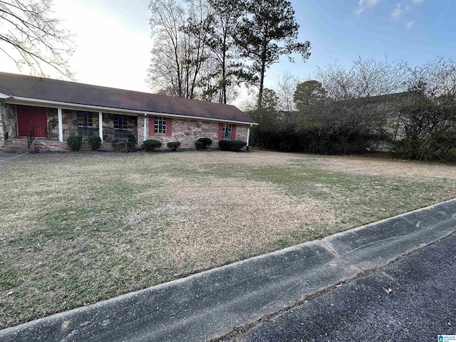 view of yard with a porch