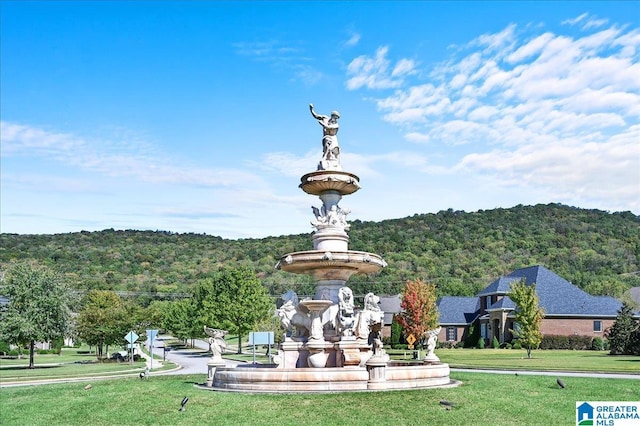 view of home's community featuring a lawn