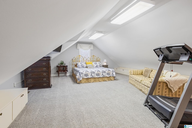 bedroom featuring vaulted ceiling