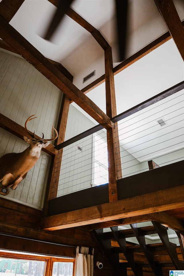 interior details with wood walls