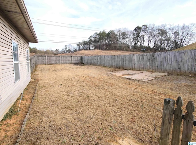 view of yard with a patio