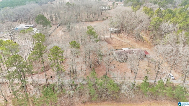 birds eye view of property featuring a rural view