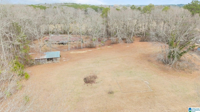 bird's eye view featuring a rural view