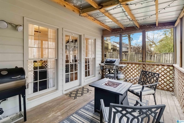 view of sunroom / solarium