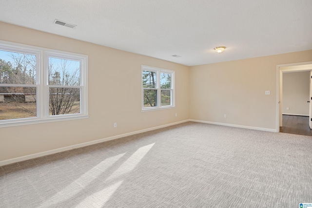 view of carpeted spare room