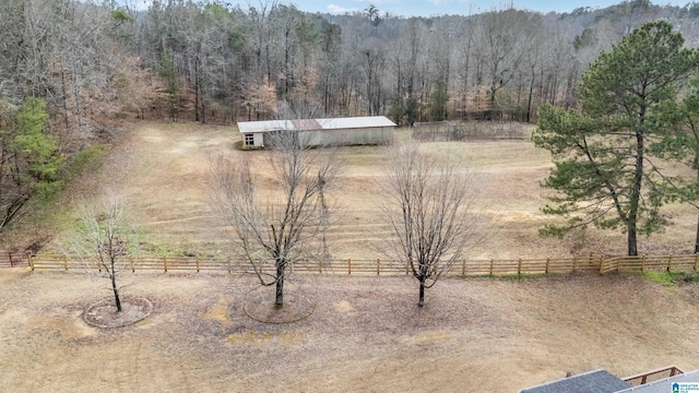 drone / aerial view featuring a rural view