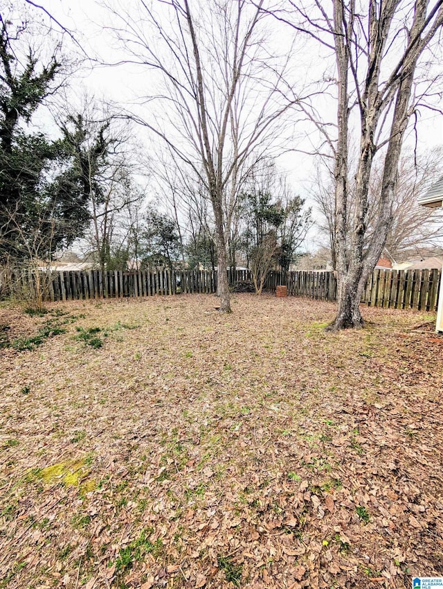 view of yard featuring fence private yard