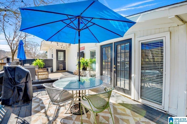 view of patio / terrace featuring outdoor dining space