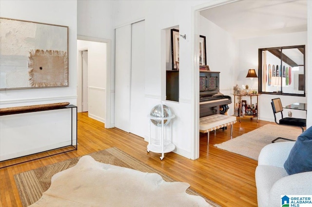 interior space featuring wood finished floors