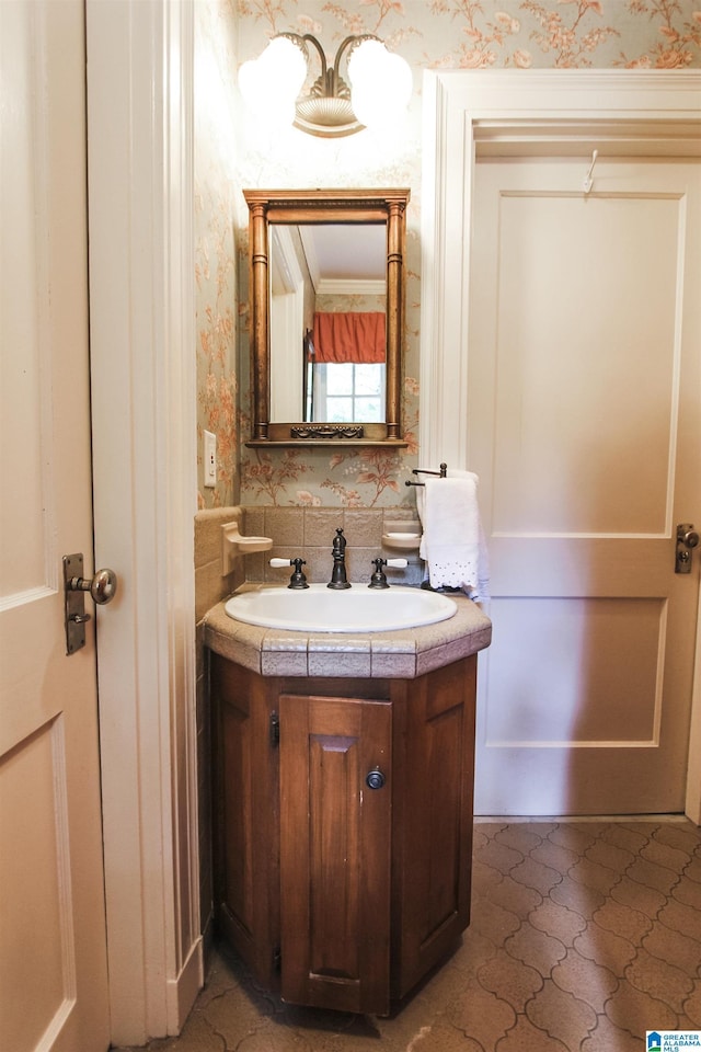 bathroom featuring vanity