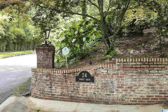 view of community sign