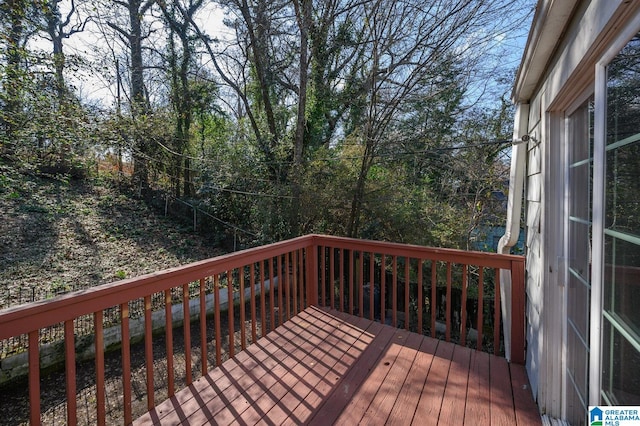 view of wooden deck